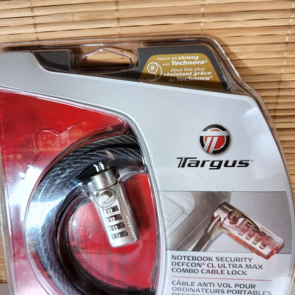 Targus Cable Lock Notebook Security Defcon CL Laptop Combination 6.5 Feet New - Picture 2 of 8